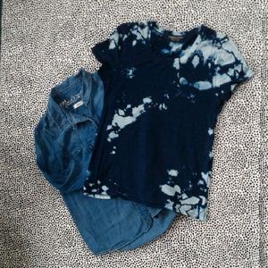 Cotton Citizen Indigo Collection blue tie dye tee