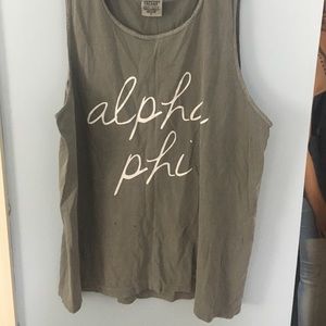 Comfort colors alpha phi tank