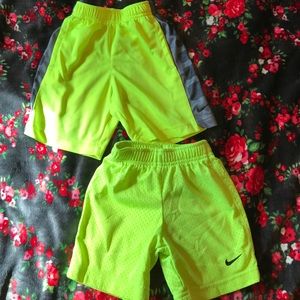 Neon yellow toddler shorts