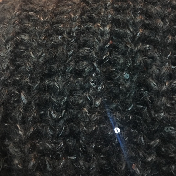 H&M charcoal hat/beanie with sequins - Picture 3 of 4