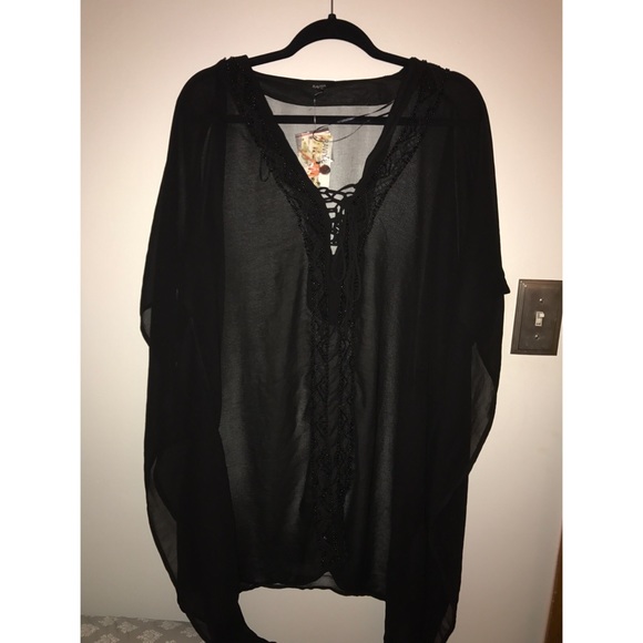 NWT Black Beach Coverup
