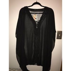 NWT Black Beach Coverup
