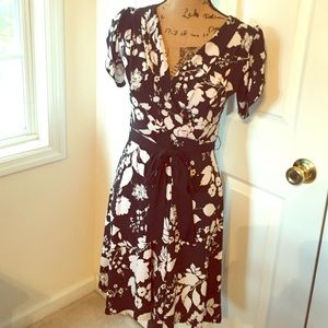 Black and white floral dress