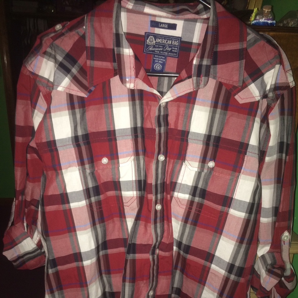 Red, Black, and White American Rag Flannel