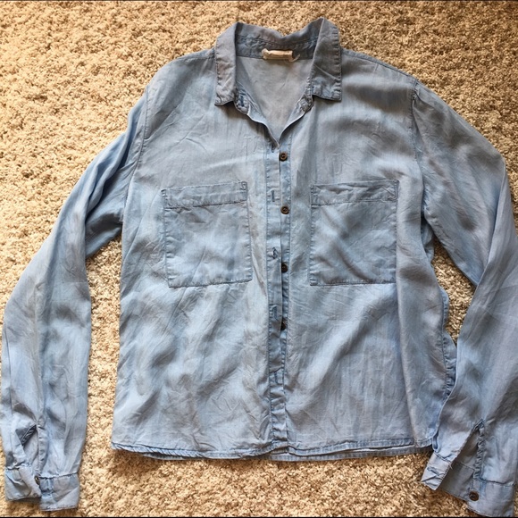 Blue button up - Picture 2 of 3