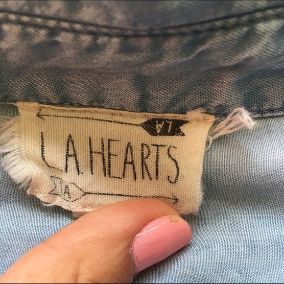 Blue button up - Picture 3 of 3