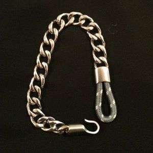 Fossil steel chain link bracelet