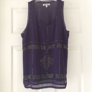 Purple beaded tank