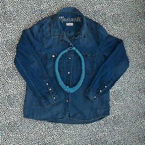 Madewell denim button down shirt