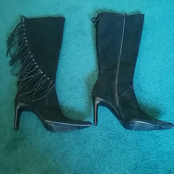 Steve Madden suede fringe boots - Picture 1 of 3