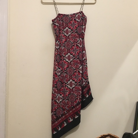Asymmetrical form fit dress - size small