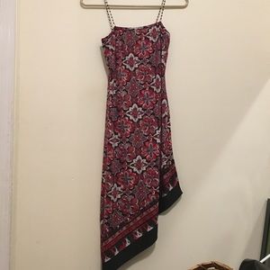 Asymmetrical form fit dress - size small