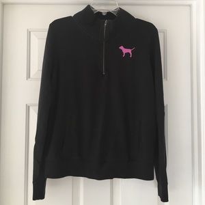 PINK quarter-zip sweatshirt