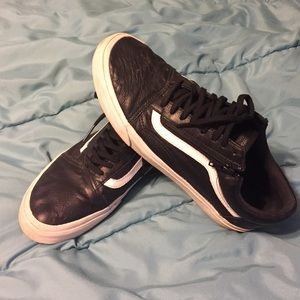 Vans leather skate shoes