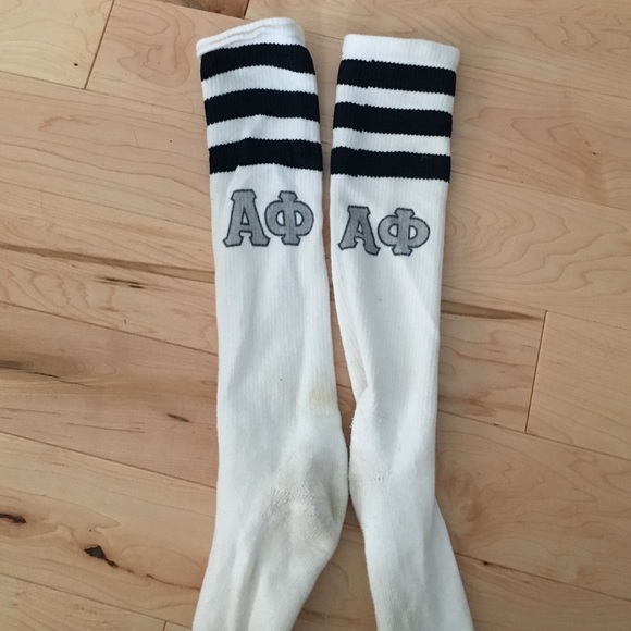 Alpha phi below knee socks