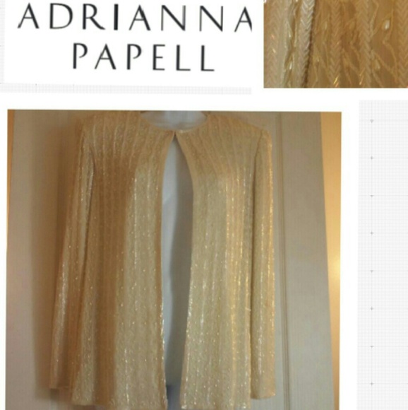 ADRIANNA PAPELL BEADED EVENING JACKET S - Picture 2 of 4