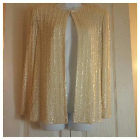 ADRIANNA PAPELL BEADED EVENING JACKET S - Picture 3 of 4