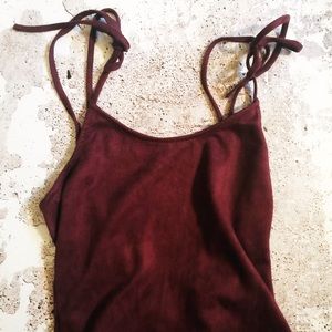 PACsun suede like bodysuit