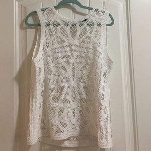 Beautiful White Crochet Tank