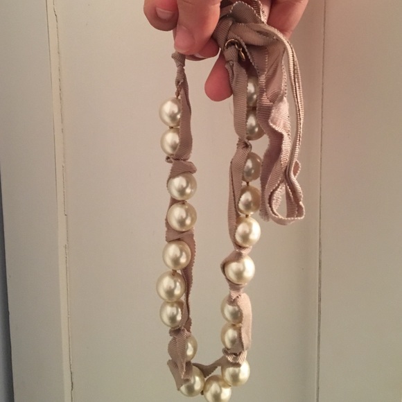 Jcrew pearl ribbon necklace