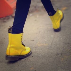 Yellow Dr. Martens