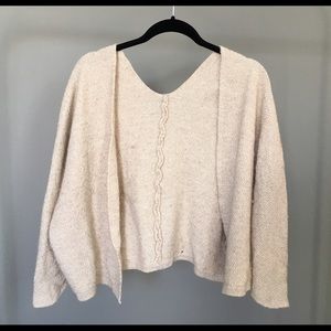 Brandy Melville Crop Tan Sweater