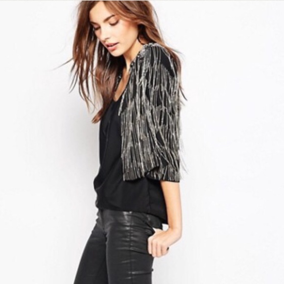 beaded fringe jacket