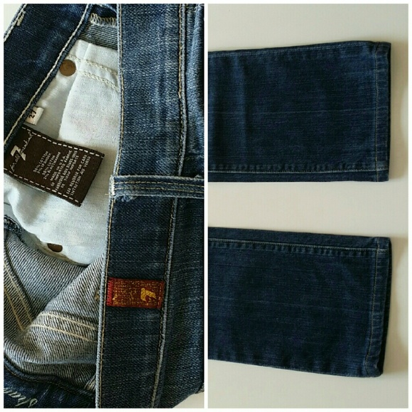 $ DROP!! SEVEN 7 FOR ALL MANKIND 27 Straight Jeans - Picture 2 of 4