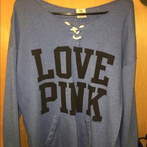 PINK over sized crew neck sweater