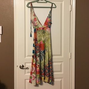 Gorgeous Just Cavalli multi-print drop back dress