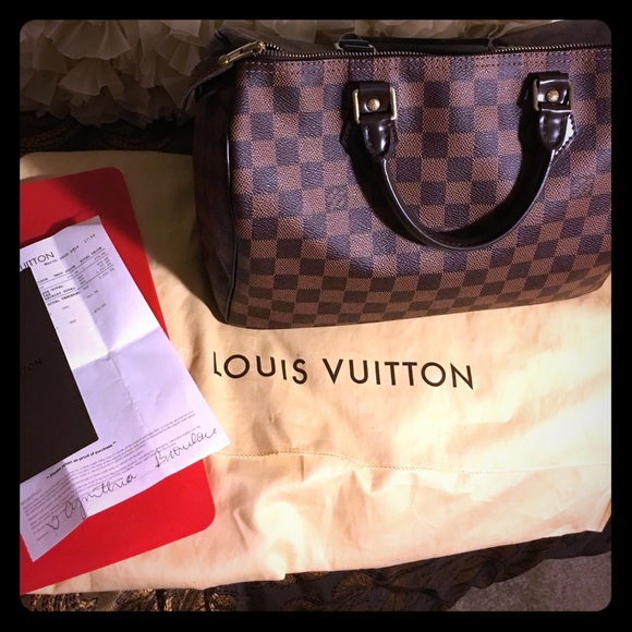 Louis Vuitton Speedy 30- Damier Ebene with extras