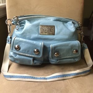 Coach 14561 Poppy Powder Blue Patent leather hobo