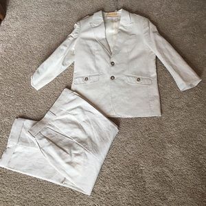 Donated Boys Beige Linen Suit by Steve Harvey