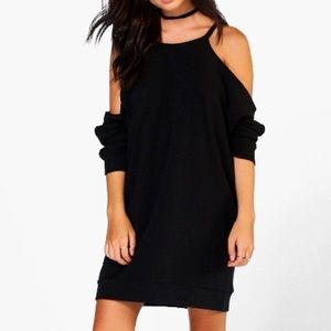 Shoulder cut out sweater dress