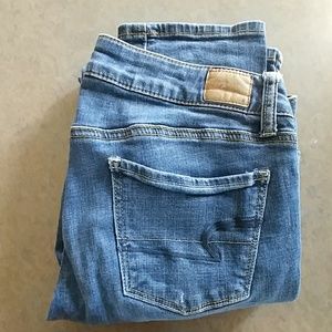 AE skinny jeans 8 long