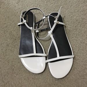 White sandals
