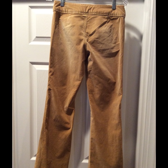 Express camel color velvet boot cut pants SZ 5/6 - Picture 2 of 5