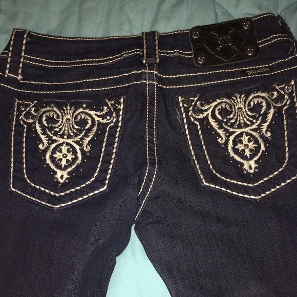 Miss Me Women's Old French Deco Boot Cut Jeans - Picture 2 of 4