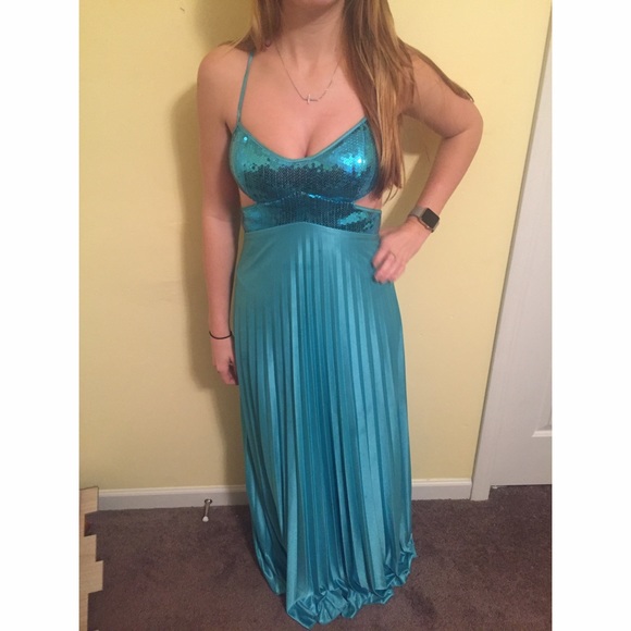 Long blue gown