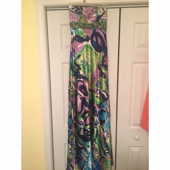Colorful prom gown