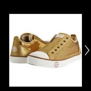 Uggs gold sequin sneakers