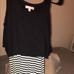 Black and white maxi dress