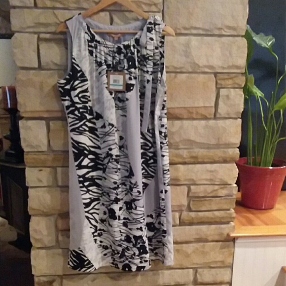 Ellen Tracy print sleeveless dress