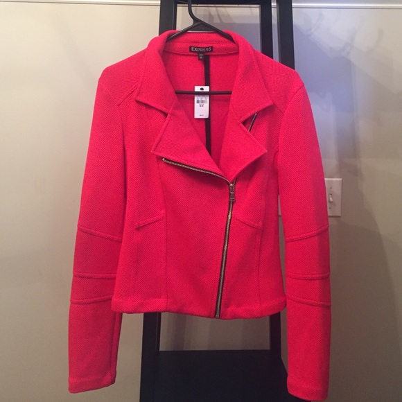 Textured Knit Moto Jacket