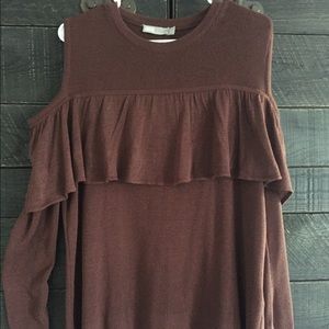 ASOS Ruffle open shoulder Sweater