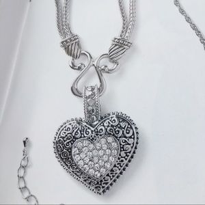 Silver "Love Dust" Heart Necklace