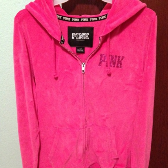 Victoria's Secret pink velour hoodie