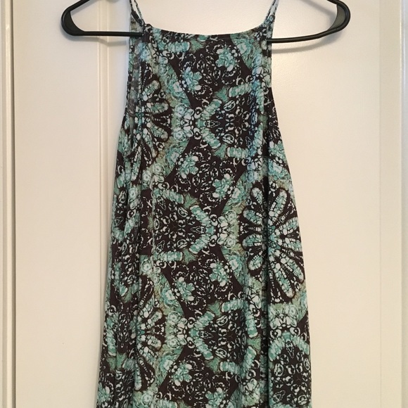 Green & brown tie dye dress