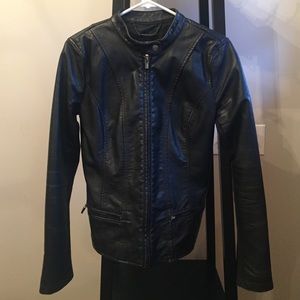 Faux Leather Moto Jacket