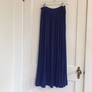 joules UK 'Emma' pleated cobalt blue maxi skirt